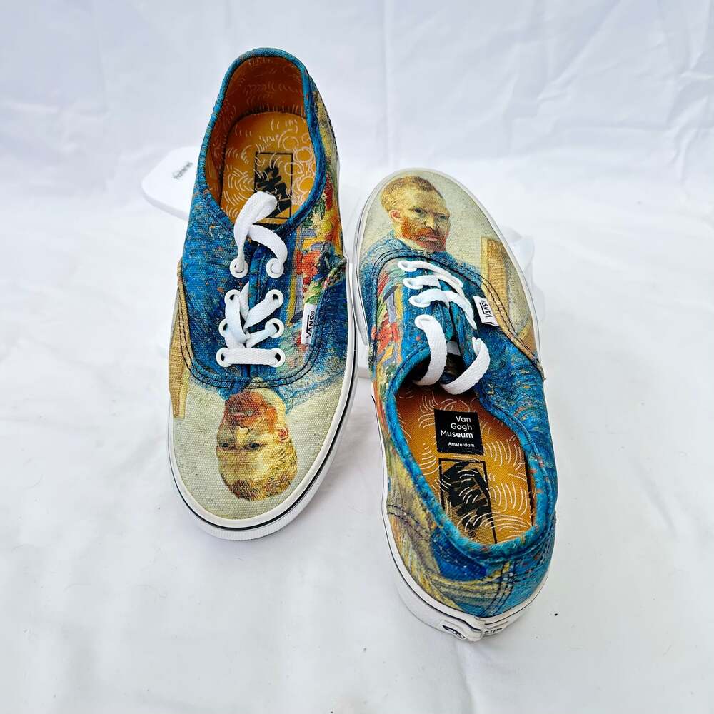 Vans x Vincent Van Gogh Sneaker Shoes ‘Self Portrait’ RARE WUS7 / MUS5.5, EU37 - Picture 6 of 9